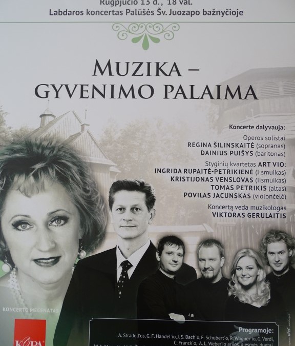 Rugpjūčio 13 d., 18 val. Labdaros koncertas Palūšės šv. Juozapo bažnyčioje